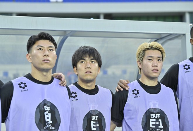 【サンフレッチェ広島「E-1」アルバム】J1広島に所属する日本代表5選手の香港戦の写真54枚！ジャーメイン良、中村草太、川辺駿、田中聡、荒木隼人、大迫敬介の現地写真「日本代表ー香港代表」の画像053