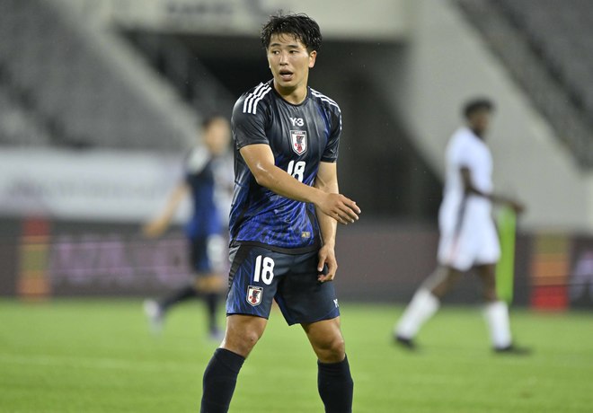 【試合アルバム】川崎フロンターレFW山田新の代表デビュー48枚の試合写真！ 韓国・龍仁で日本代表ユニフォームを着用したプレー写真「日本代表ー香港代表」の画像041
