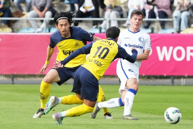 中村敬斗や久保建英にキラーパス！サッカー日本代表の“新DFリーダー”が語った｢恩返しできて良かった｣2年連続の快挙と｢責任を持ってやりたい｣代表でのプレー【ユニオン vs ヘント】激闘PHOTOギャラリー21連写の画像011