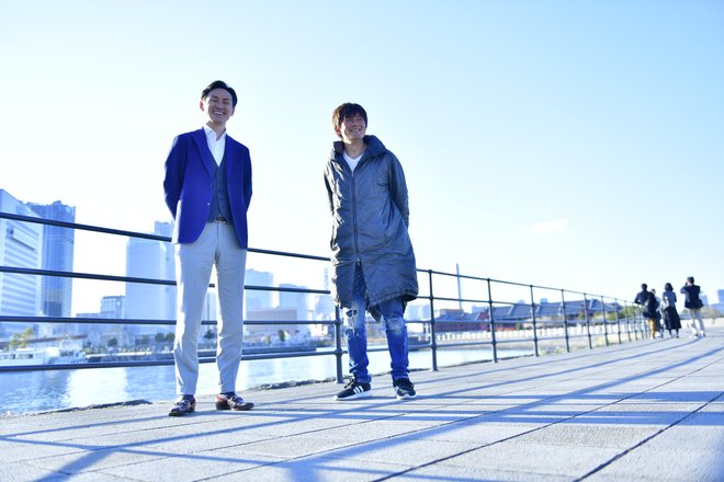 岩本輝雄(右)と渡邉晋 撮影:中地拓也