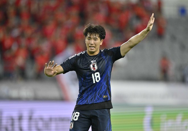 【試合アルバム】川崎フロンターレFW山田新の代表デビュー48枚の試合写真！ 韓国・龍仁で日本代表ユニフォームを着用したプレー写真「日本代表ー香港代表」の画像038