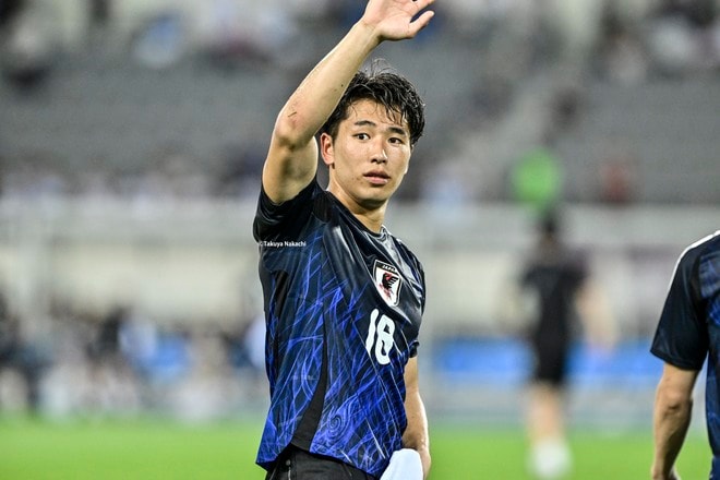 【試合アルバム】川崎フロンターレFW山田新の代表デビュー48枚の試合写真！ 韓国・龍仁で日本代表ユニフォームを着用したプレー写真「日本代表ー香港代表」の画像018