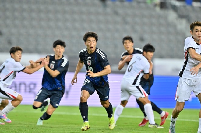 【試合アルバム】川崎フロンターレFW山田新の代表デビュー48枚の試合写真！ 韓国・龍仁で日本代表ユニフォームを着用したプレー写真「日本代表ー香港代表」の画像011