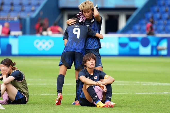 パリ五輪なでしこジャパン「激闘の記録」PHOTOギャラリー22枚　準々決勝アメリカ戦　金メダル獲得アメリカを相手に延長戦までもつれ込む「大奮闘」も…デニス・ロッドマン娘の一発に沈むの画像020