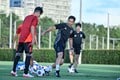 「現役さながらの足捌き」「頼もしい限り」サッカー日本代表の練習に参加した元日本代主将・長谷部誠コーチの動きにファン興奮！ 長友佑都ら現役選手と一緒に鳥かごで魅せたの画像007