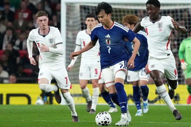 【現地写真100枚】伊東純也＆三笘薫の決勝弾から駆けつけた南野拓実＆遠藤航の姿まで！初招集、復活組、主力組も躍動！森保ジャパン｢英国遠征｣厳選ショットの画像077