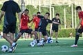 「現役さながらの足捌き」「頼もしい限り」サッカー日本代表の練習に参加した元日本代主将・長谷部誠コーチの動きにファン興奮！ 長友佑都ら現役選手と一緒に鳥かごで魅せたの画像009