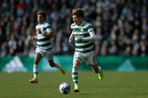 ｢最高のアングル｣!! サッカー日本代表・古橋亨梧と旗手怜央のゴールを｢別アングル｣で! セルティック公式が投稿した臨場感あふれる｢ユニークアングル動画｣【動画】の画像