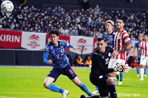 鎌田大地の「珍しい」ヘッドも決まる！日本代表が23本ものシュートで猛攻撃！【日本代表ｖｓパラグアイ代表】原悦生PHOTOギャラリー「サッカー遠近」の画像
