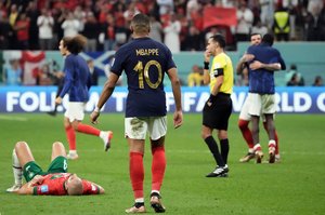 PHOTOギャラリー「ピッチの焦点」フランス代表「60年ぶりのW杯連覇」に王手!モロッコ代表を2対0で下す【FIFAワールドカップ2022カタール　フランス代表vsモロッコ代表2022年12月14日】（渡辺航滋撮影）の画像