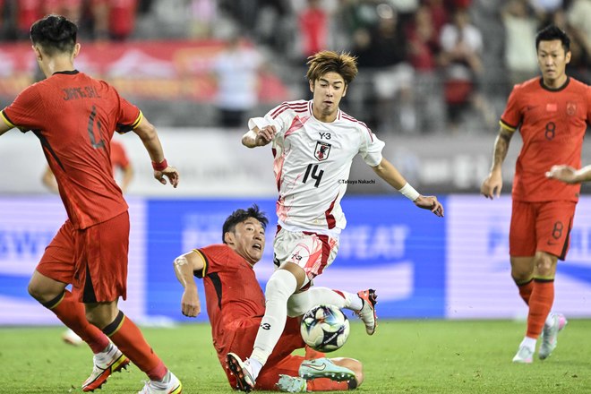 【大関友翔アルバム】川崎フロンターレMF大関友翔の中国戦での写真56枚！ 2試合連続の途中出場で魅せたプレー姿「日本代表ー中国代表」の画像029