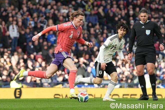 伊東純也弾でのW杯イヤー初戦白星発進を現地撮り！日本代表の新アウェイユニでの戦いぶり！ハムデン・パークのピッチレベルから見えたもの【日本代表vsスコットランド代表】激闘PHOTOギャラリーの画像002