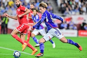 【森保ジャパンのFW争い激化で、どうなる序列!?（2）】上田綺世は9月から一転、やや評価ダウンか。4人中3人が選出される見通しのFW陣で生き残るのは――の画像