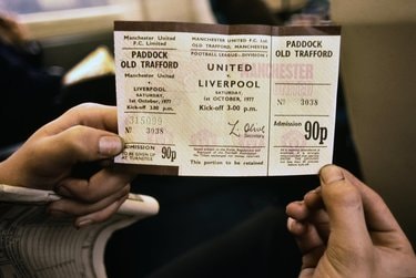 Manchester United 2012/9/29 スパーズ戦チケット半券 マンチェスターU×リバプール戦「414円」の入場券【一枚の写真が