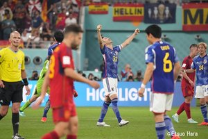 「強豪スペイン」に逆転勝ちで日本代表決勝トーナメント進出！「VAR判定クリア」の田中碧の一撃！【カタールワールドカップ　日本代表vsスペイン代表】原悦生PHOTOギャラリー「サッカー遠近」の画像