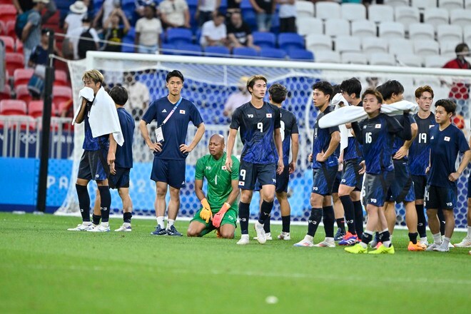 【パリ五輪・現地撮】U２３サッカー日本代表、スペイン戦の激闘フォトレポート……準々決勝で敗退した大岩ジャパン。涙と悔しさのリヨンのピッチ上の画像021