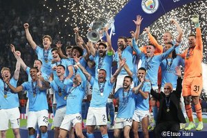 マンチェスターシティ、ロドリの「信じられない」ゴールで悲願のチャンピオンズリーグ初優勝！【2022‐23CL決勝マンチェスター・シティvsインテル】原悦生PHOTOギャラリー「サッカー遠近」の画像