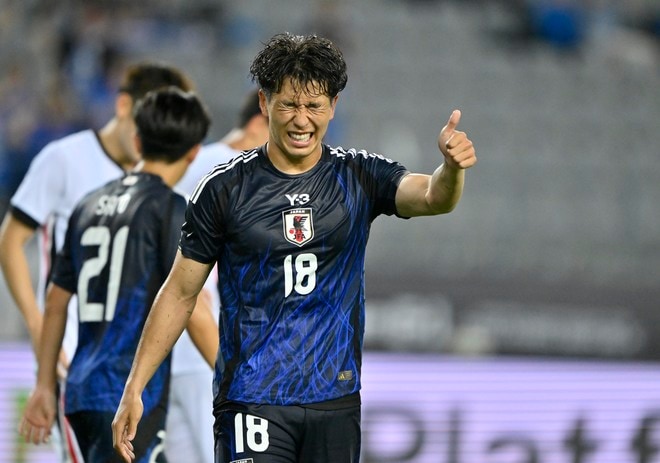 【試合アルバム】川崎フロンターレFW山田新の代表デビュー48枚の試合写真！ 韓国・龍仁で日本代表ユニフォームを着用したプレー写真「日本代表ー香港代表」の画像027