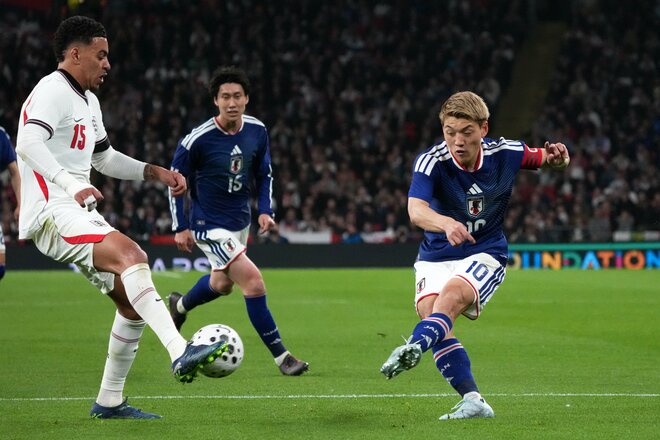 【現地写真100枚】伊東純也＆三笘薫の決勝弾から駆けつけた南野拓実＆遠藤航の姿まで！初招集、復活組、主力組も躍動！森保ジャパン｢英国遠征｣厳選ショットの画像082