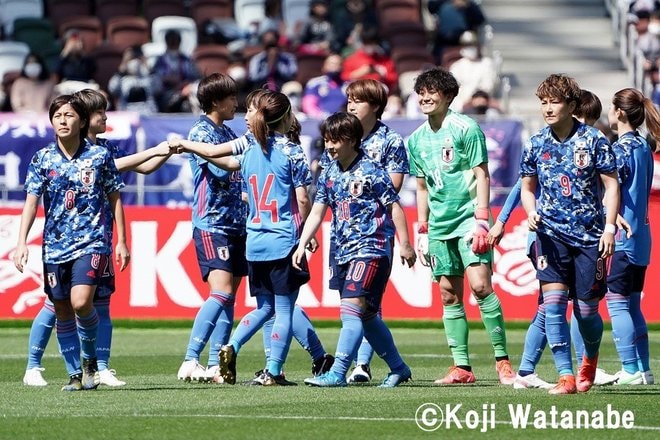 PHOTOギャラリー「ピッチの焦点」【国際親善試合　日本女子代表ｖｓパナマ女子代表　２０２１年４月１１日　６：０４キックオフ】（撮影／渡辺航滋）の画像