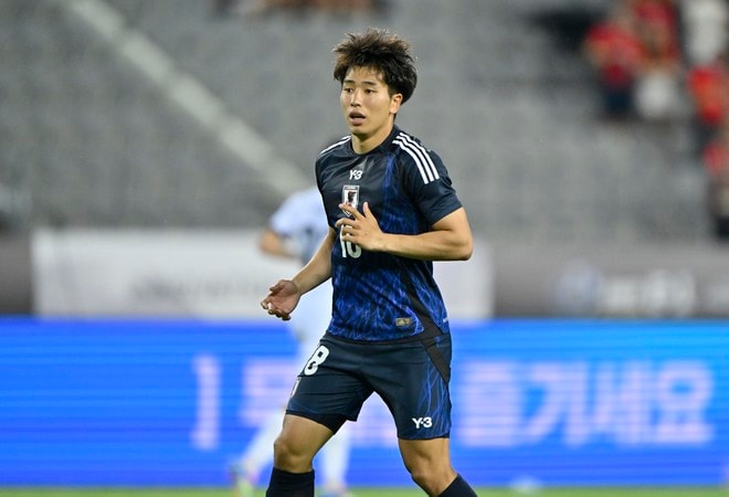 【試合アルバム】川崎フロンターレFW山田新の代表デビュー48枚の試合写真！ 韓国・龍仁で日本代表ユニフォームを着用したプレー写真「日本代表ー香港代表」の画像023