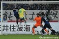 みんな笑顔の集合写真で1人だけ笑ってないのは？「W杯優勝を目指せる位置にいる｣エースストライカー上田綺世が胸を張った歴史的”初勝利”の夜【日本代表vsブラジル代表】激闘PHOTOギャラリーの画像007