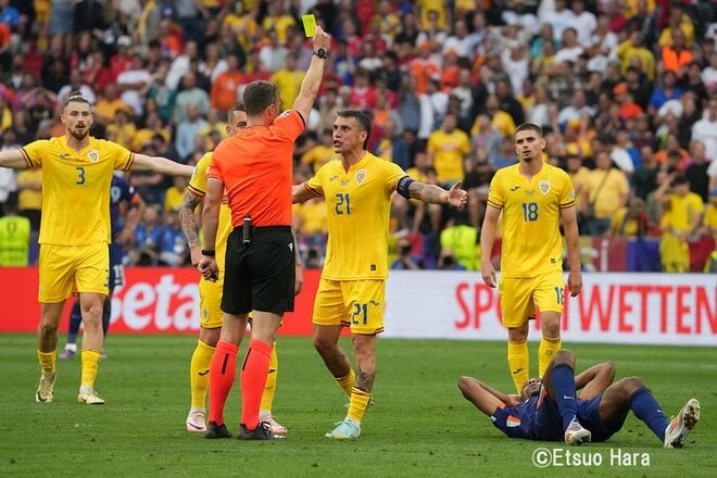 【UEFA　EURO2024現地撮】名将クーマン監督も断言｢才能がそろっている｣オランダがガクボの｢1ゴール1アシスト｣他で勝利【ルーマニア代表vsオランダ代表】原悦生PHOTOギャラリー｢サッカー遠近｣の画像006