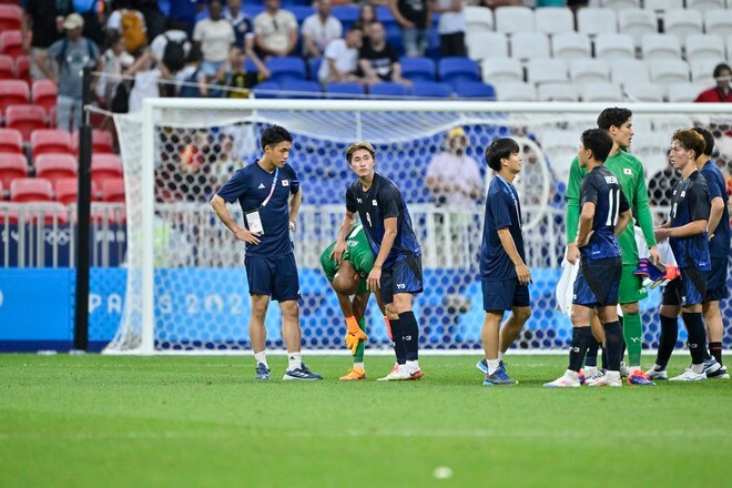 【パリ五輪・現地撮】U２３サッカー日本代表、スペイン戦の激闘フォトレポート……準々決勝で敗退した大岩ジャパン。涙と悔しさのリヨンのピッチ上の画像019