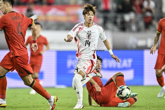 【大関友翔アルバム】川崎フロンターレMF大関友翔の中国戦での写真56枚！ 2試合連続の途中出場で魅せたプレー姿「日本代表ー中国代表」の画像030