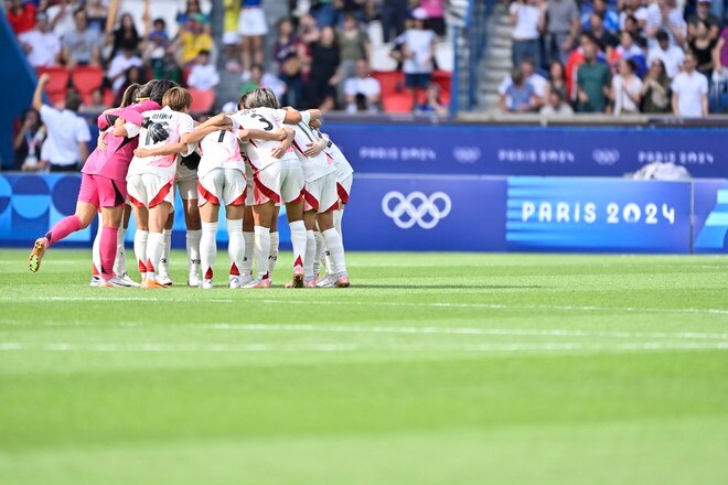 【パリ五輪・現地撮】なでしこジャパン、ブラジル代表戦の激闘フォトレポート……前半にPK失敗も、後半ATに熊谷紗希＆谷川萌々子の2発で逆転勝ちの画像019