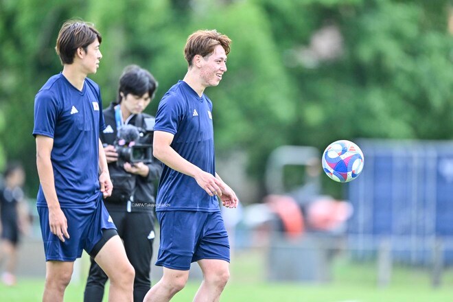 パリ五輪・サッカー日本代表がボルドー市内で3日目の練習を冒頭15分のみ公開……初戦パラグアイ戦に向け、主将「大事な一戦」と意気込むの画像008