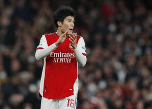 アーセナル・冨安健洋が絶好調!2戦連続無失点、フィジカルの強さを見せ｢決勝弾｣に関与!日本代表DFのウェストハム戦｢海外メディアの評価｣とトップを示した｢データ｣とは?【動画】の画像