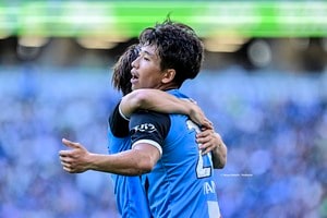 【3試合出場機会がない川崎FW山田新が燃やす闘志(2)】ライバルで親友の宮代大聖との「心情も話します」という関係性。悩みも共有し、「ユースの時よりもしゃべります」の画像