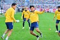 サッカー日本代表が田中碧の本拠スタジアムでアメリカ戦に向けた練習を行う！ 長谷部誠も見守る中、冒頭15分を報道陣に公開！の画像022