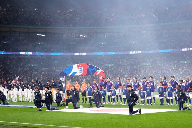 【現地写真100枚】伊東純也＆三笘薫の決勝弾から駆けつけた南野拓実＆遠藤航の姿まで！初招集、復活組、主力組も躍動！森保ジャパン｢英国遠征｣厳選ショットの画像090