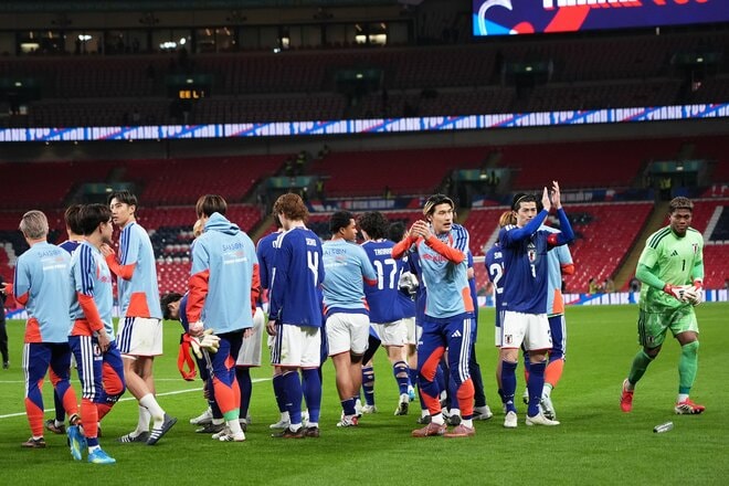 【現地写真100枚】伊東純也＆三笘薫の決勝弾から駆けつけた南野拓実＆遠藤航の姿まで！初招集、復活組、主力組も躍動！森保ジャパン｢英国遠征｣厳選ショットの画像093