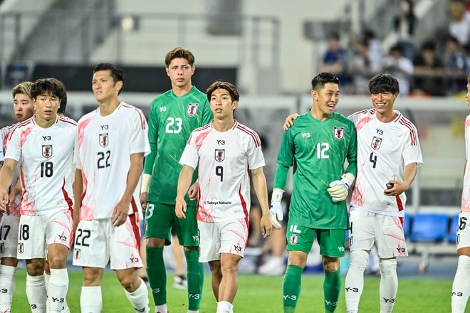 【日本代表FW宮代大聖アルバム】ヴィッセル神戸FW宮代大聖の中国戦での写真20枚！ 試合に出場せずも、現地で披露した日本代表2ndユニフォーム着用姿「日本代表ー中国代表」の画像004