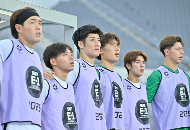 【サンフレッチェ広島「E-1」アルバム】J1広島に所属する日本代表5選手の中国戦の写真33枚！ジャーメイン良、中村草太、川辺駿、田中聡、荒木隼人、大迫敬介の現地写真「日本代表ー中国代表」の画像020