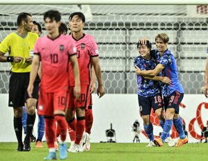 サッカー日本代表、韓国代表に3-0勝利でE-1選手権｢優勝が決定｣!! 宿敵撃破でなでしこジャパンとの｢アベック優勝｣! 相馬勇紀が｢1ゴール1アシスト｣町野修斗が大会3ゴール目で｢日韓戦勝利｣に貢献【動画】の画像