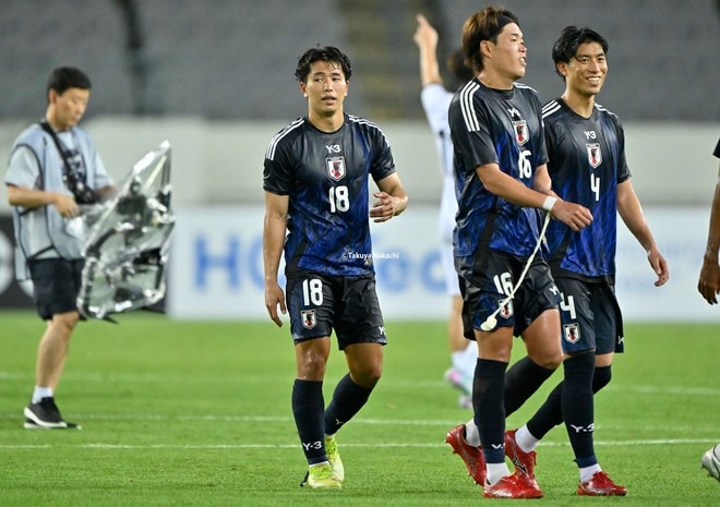 【試合アルバム】川崎フロンターレFW山田新の代表デビュー48枚の試合写真！ 韓国・龍仁で日本代表ユニフォームを着用したプレー写真「日本代表ー香港代表」の画像015