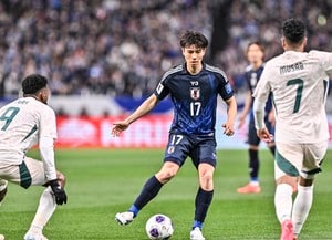 【森保ジャパン、848日ぶりの無得点。ボランチはなぜ生きなかったのか(1)】少なかった田中碧らのチャンスの演出。背景にあった、「ウォーミングアップのときに3バックだと分かった」の画像