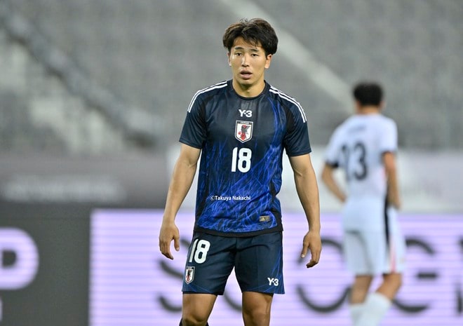 【試合アルバム】川崎フロンターレFW山田新の代表デビュー48枚の試合写真！ 韓国・龍仁で日本代表ユニフォームを着用したプレー写真「日本代表ー香港代表」の画像005