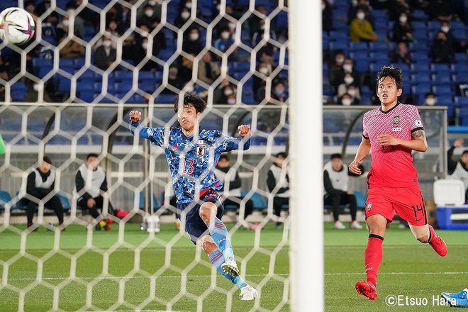 【日韓戦】「ソン・フンミンを撮りたかった」2021年3月25日 原悦生PHOTOギャラリー「サッカー遠近」 日本ー韓国の画像
