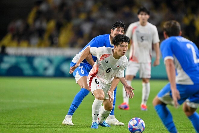 【パリ五輪・現地撮】U―２３サッカー日本代表、イスラエル戦の激闘フォトレポート……細谷真大の劇的決勝弾決まり、選手に笑顔あふれるの画像009