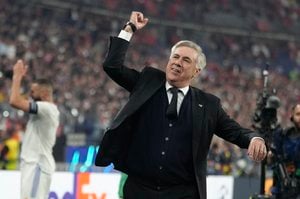 「1万いいね」CL優勝の「レアル・マドリード指揮官」カルロ・アンチェロッティ監督が「可愛すぎるダンス」を披露!選手とともに喜ぶ姿が話題に【動画】の画像