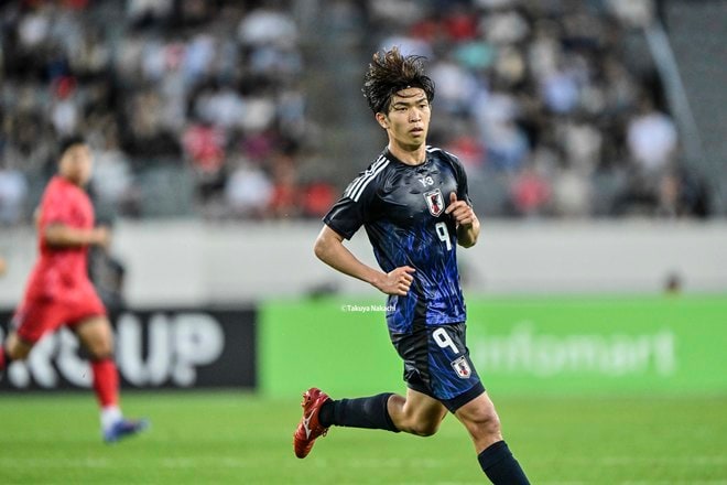 【宮代大聖アルバム】FW宮代大聖の韓国戦で先発出場した写真33枚！ サッカー日本代表がE-1連覇を達成した記念試合での現地写真「日本代表ー韓国代表」の画像008