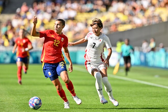 【パリ五輪・現地撮】なでしこジャパン、スペイン代表戦の激闘フォトレポート……藤野あおばの鮮やかFKで先制も、女王に逆転負けの画像008