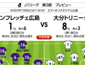 J1プレビュー7/8「広島―大分」再開初戦で勝利の2チームが激突！の画像
