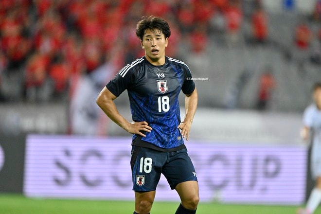 【試合アルバム】川崎フロンターレFW山田新の代表デビュー48枚の試合写真！ 韓国・龍仁で日本代表ユニフォームを着用したプレー写真「日本代表ー香港代表」の画像009