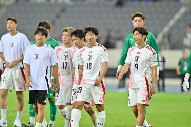 【日本代表FW宮代大聖アルバム】ヴィッセル神戸FW宮代大聖の中国戦での写真20枚！ 試合に出場せずも、現地で披露した日本代表2ndユニフォーム着用姿「日本代表ー中国代表」の画像009